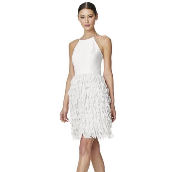 NEW AIDAN BY AIDEN MATTOX Dress Size 2 Tiered Halter Bridal Wedding Bride NWOT - Picture 2 of 16